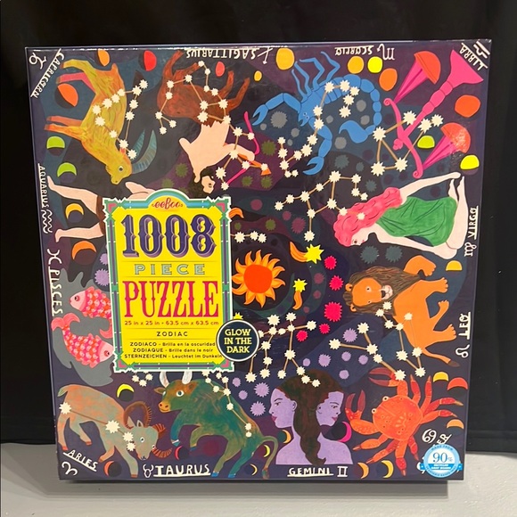 🔴2/$20🔴Eeboo Zodiac Constellation Glow-in-the-Dark Puzzle - Picture 1 of 6